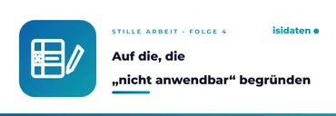 Auf die, die „nicht anwendbar“ begründen, statt es anzukreuzen
