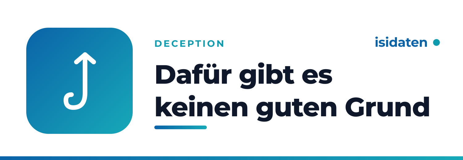 Dafür gibt es keinen guten Grund