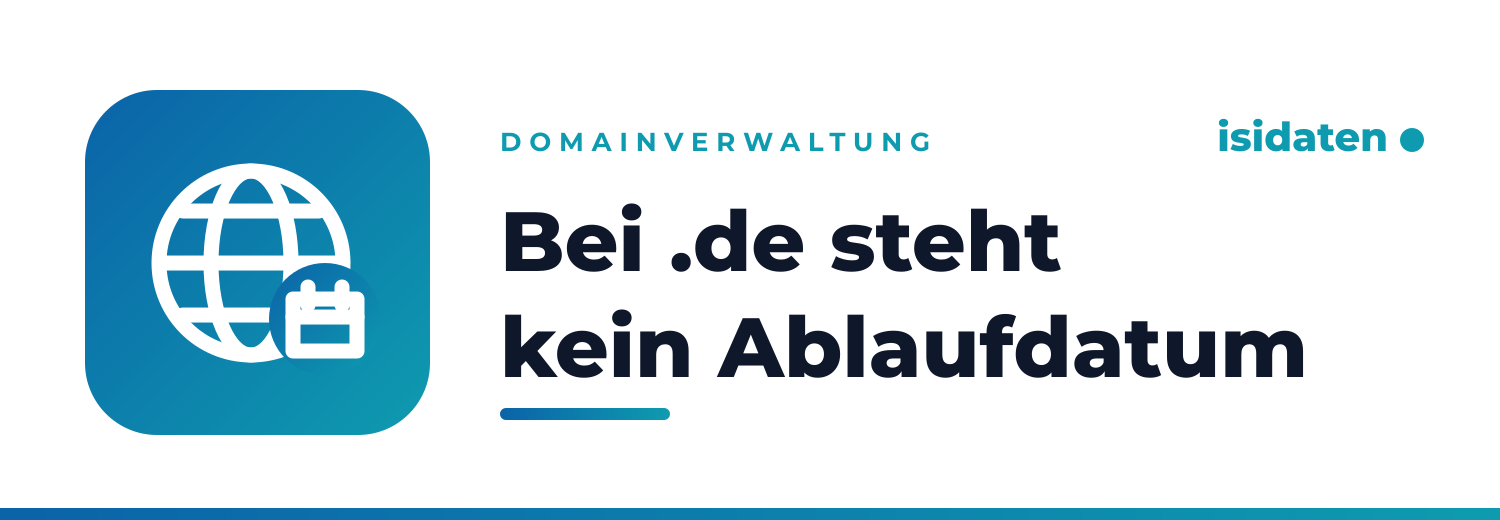 Bei .de steht kein Ablaufdatum