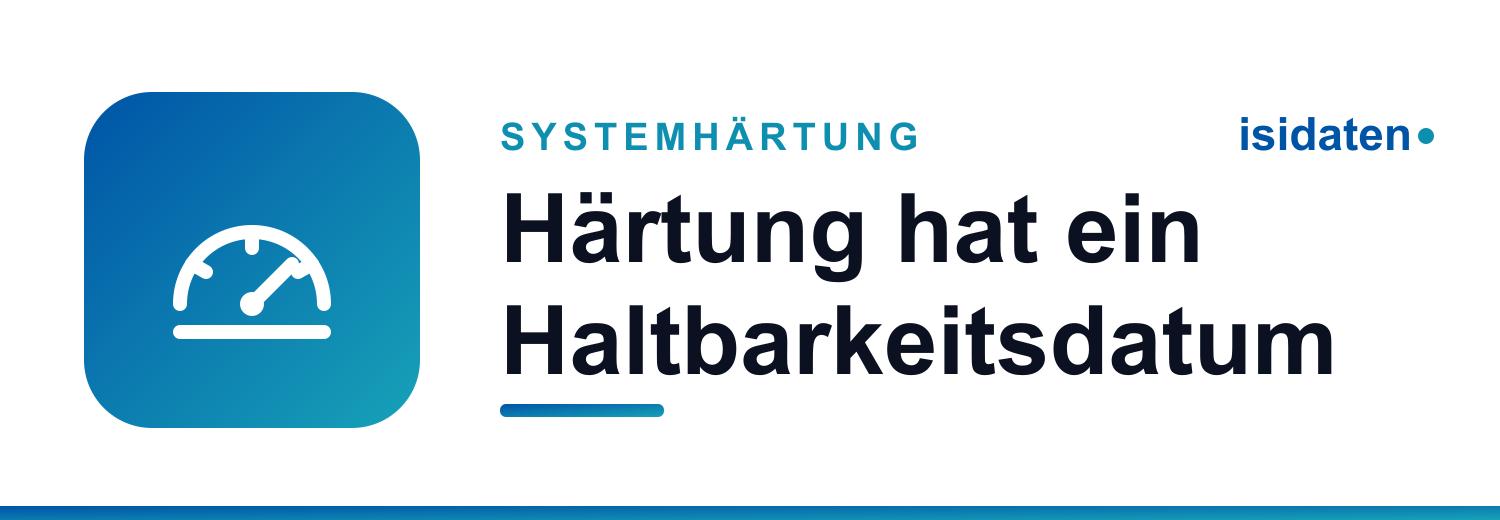 Härtung hat ein Haltbarkeitsdatum