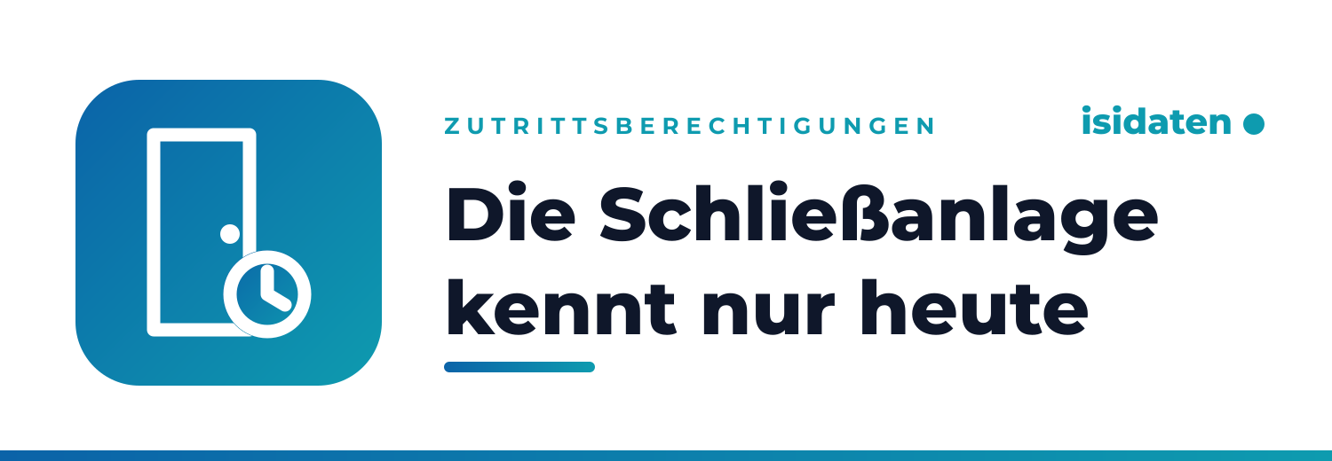 Die Schließanlage kennt nur heute